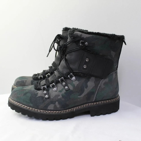 Earth Kodiak Glacier suede camo hiking boots size 8  - Picture 11 of 14